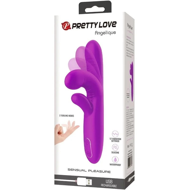 PRETTYLOVE–ANGELIQUEMULTIFUNKTIONSVIBRATOR+KLITORISSTIMULATORLILA