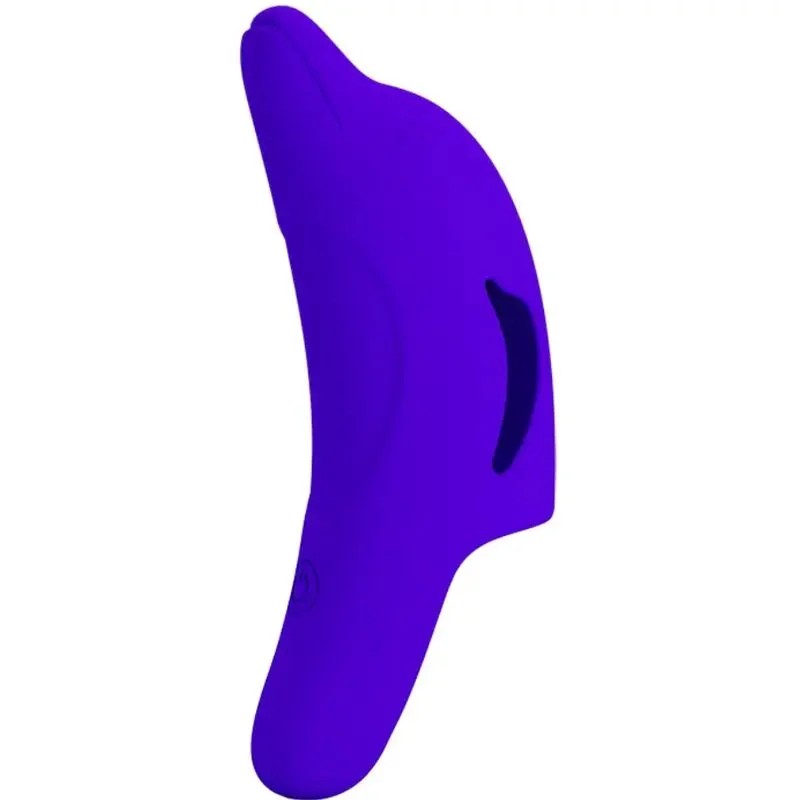 PRETTYLOVE–DELPHINILEISTUNGSSTARKERDUNKELBLAUERFINGERSTIMULATOR