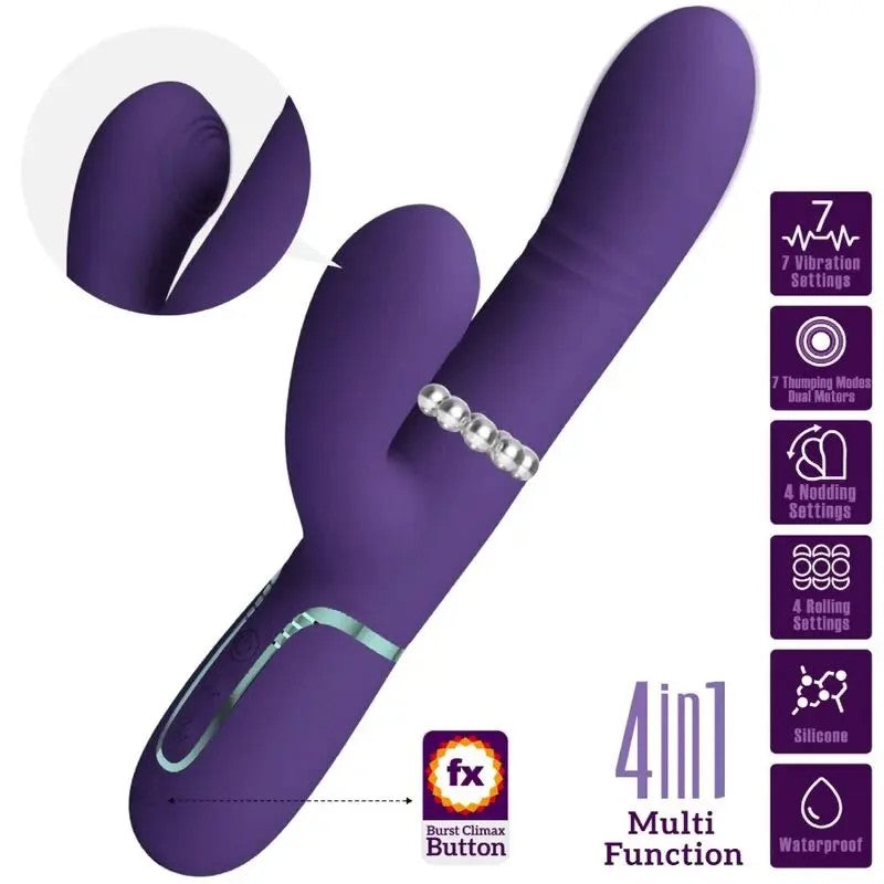 PRETTYLOVE–MULTIFUNKTIONS-G-SPOT-VIBRATORLILA