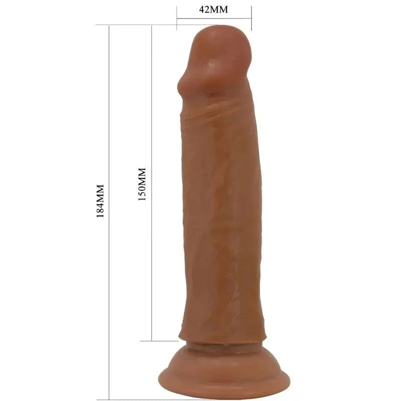 PRETTYLOVE–QUENTINREALISTISCHERDILDO18CMBRAUN