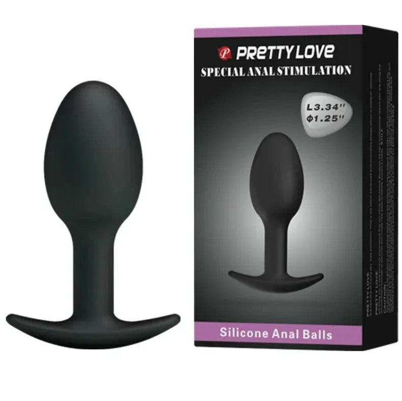 PRETTYLOVE–SILIKONANALPLUG6.5CMSCHWARZ