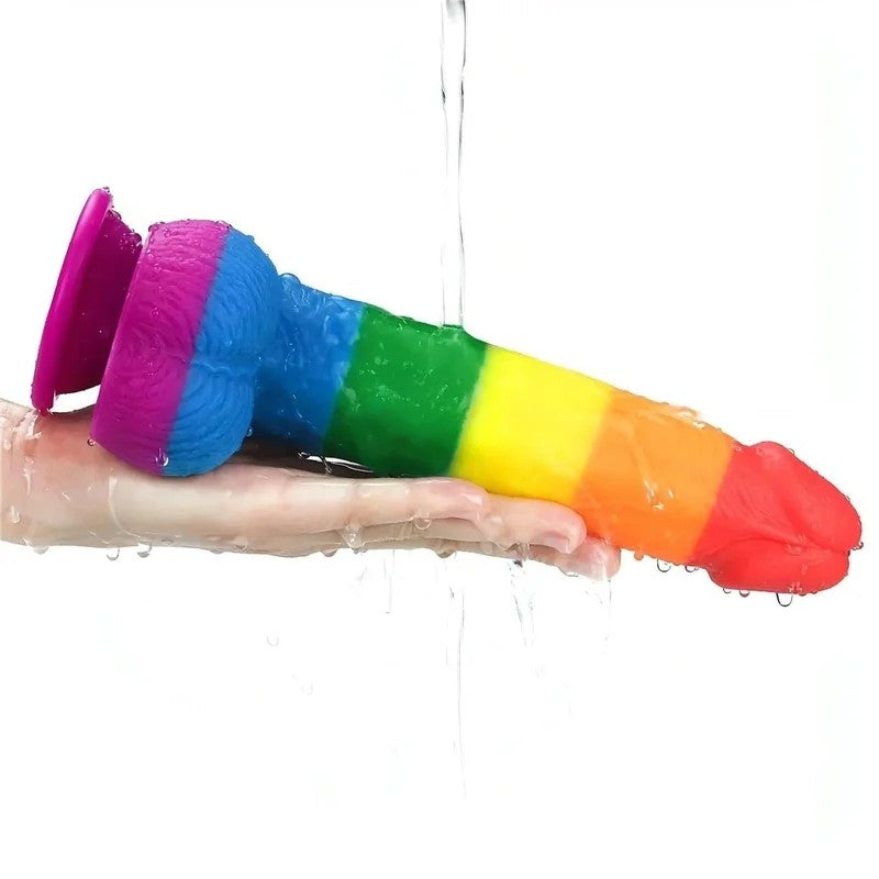 PriderRegenbogen-Phallus,handgefertigtausmedizinischemSilikon