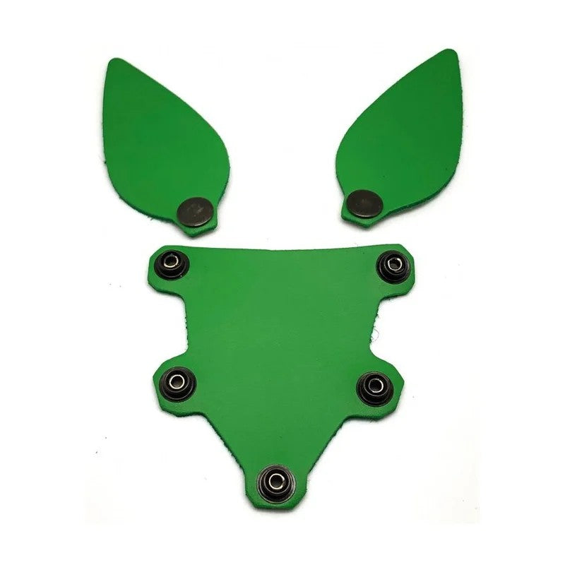 PuppySetGreenLeatherEarsAndTongue