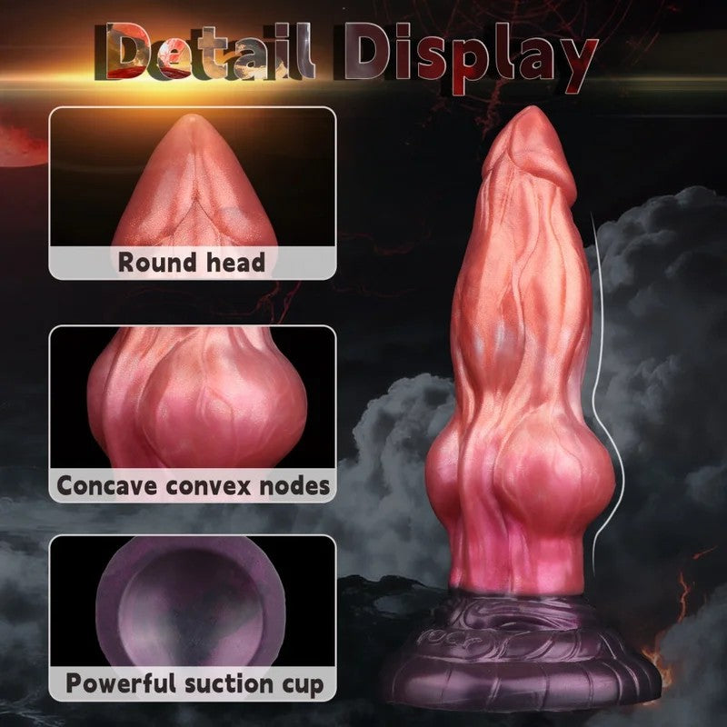 PurpurroterSilikon-Knoten-Fantasie-Dildo–einführbaresVaginal-SexspielzeugfürFrauenmitSaugnapf