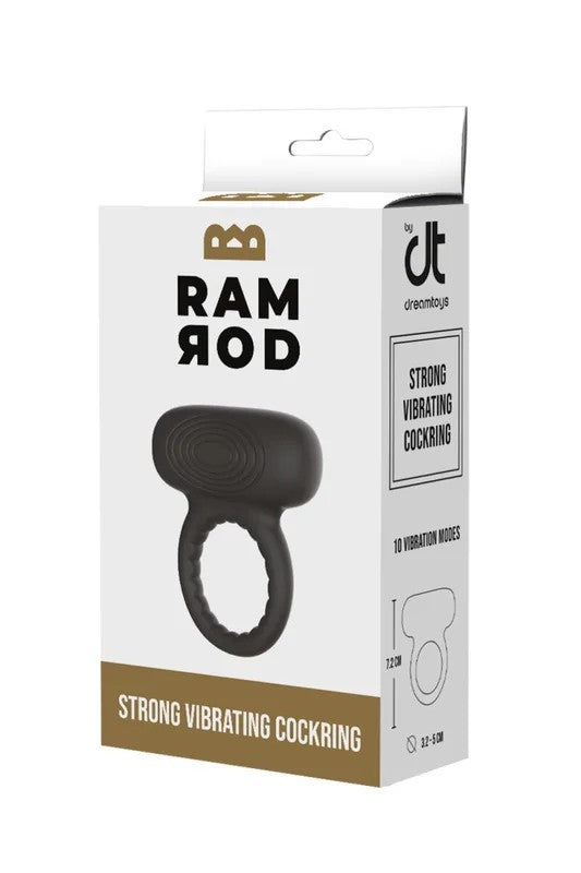 RamrodStrongVibratingCockringBlack