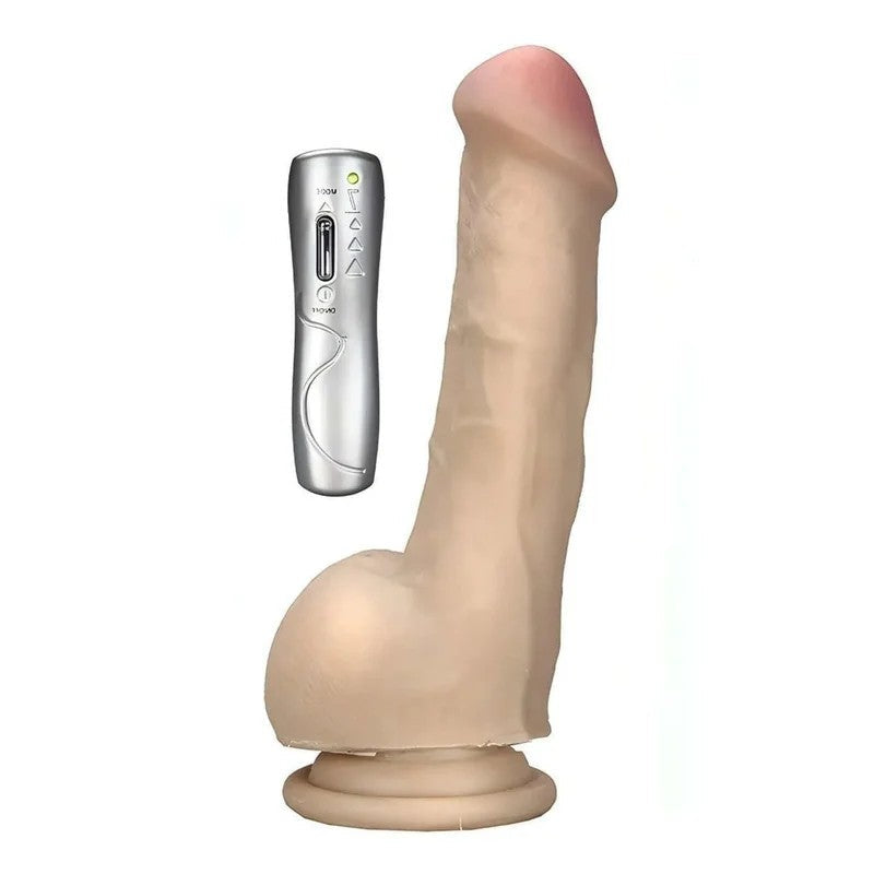 RealistischerPhallus16,5cminCyberskinmit7Vibrationsmodi–FleshPink