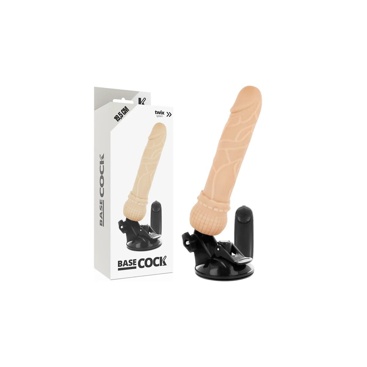 REALISTISCHERVIBRATORMITFERNBEDIENUNGNATÜRLICH19.5CM-O-4CMVONBASECOCK