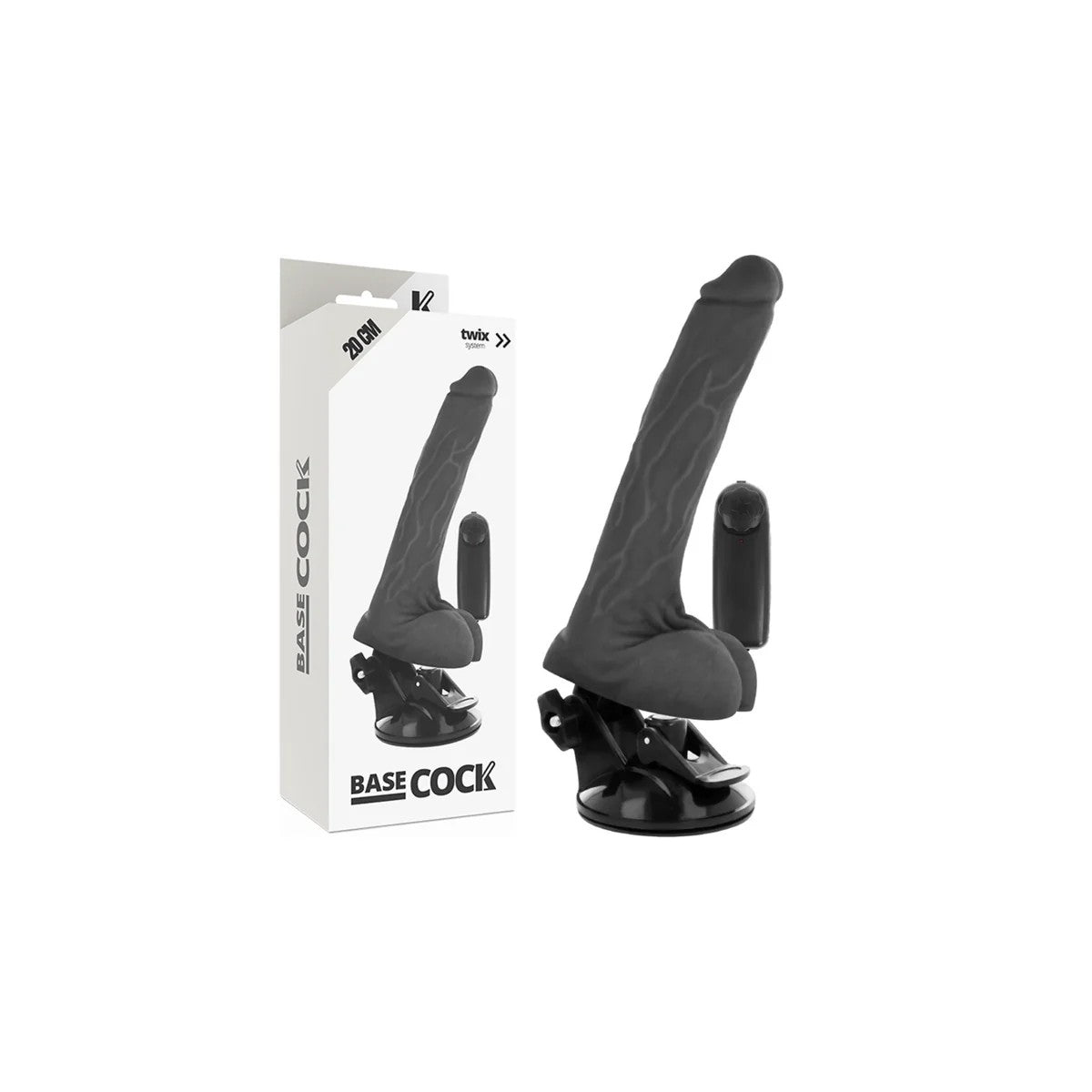 REALISTISCHERVIBRATORMITFERNBEDIENUNGSCHWARZMITHODEN20CM-O-4CMVONBASECOCK