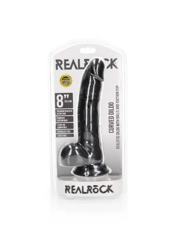 RealRock–8“/20,5cmRealisticCurvedDildowithBalls