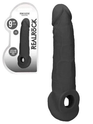 RealRock–PenisSleeve9inch–Schwarz