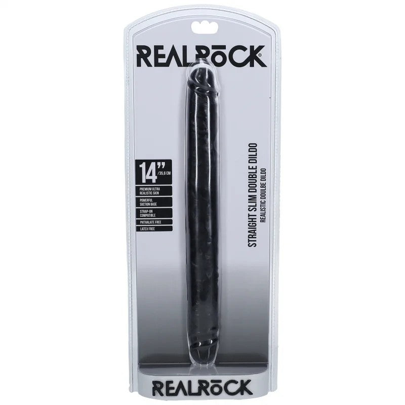 RealRock–SlimDoubleEndedDong14″/35,6cm