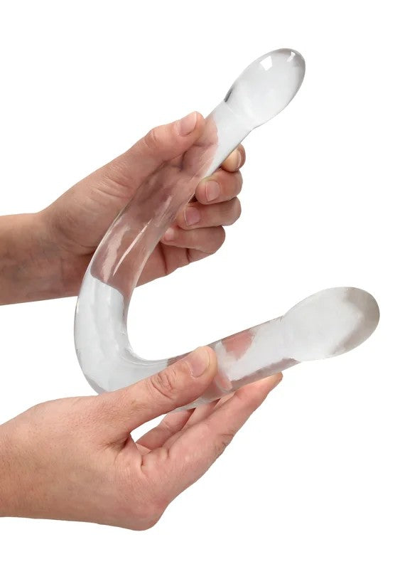 RealRockDoppeldildo42cmKlar–CrystalClearfürPaare