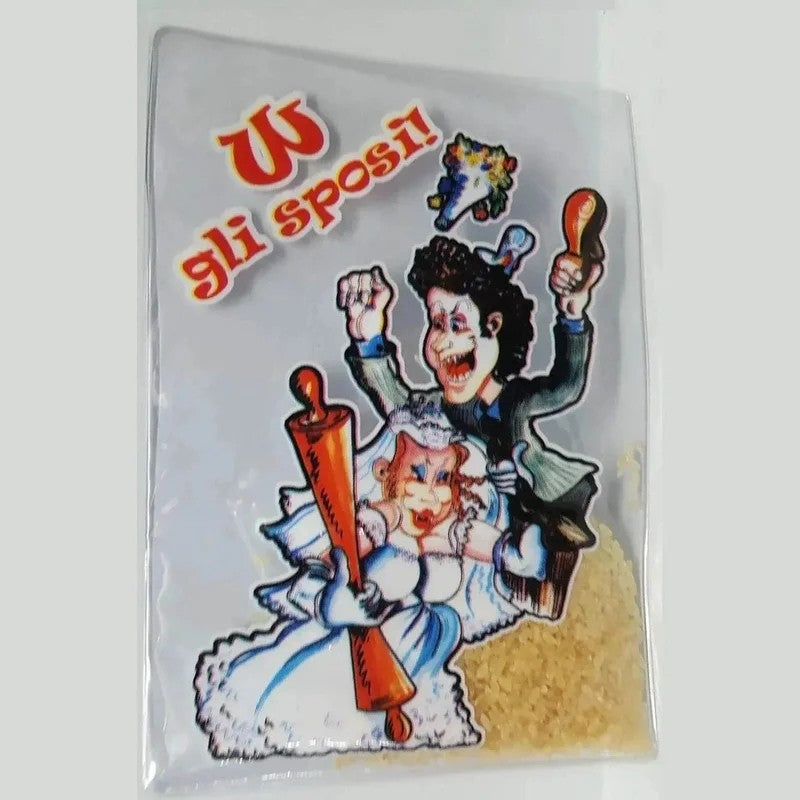 Reiskarte„EslebedasBrautpaar!“