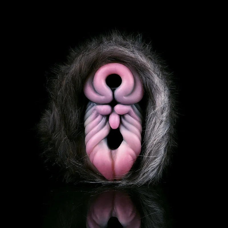 RhinoPocketPussyMasturbatorSexspielzeugfürMänner–RealistischerpelzigerVaginal-MasturbationsbecherausSilikon