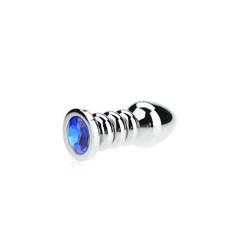 RibbedButtplugBlue3,5cm