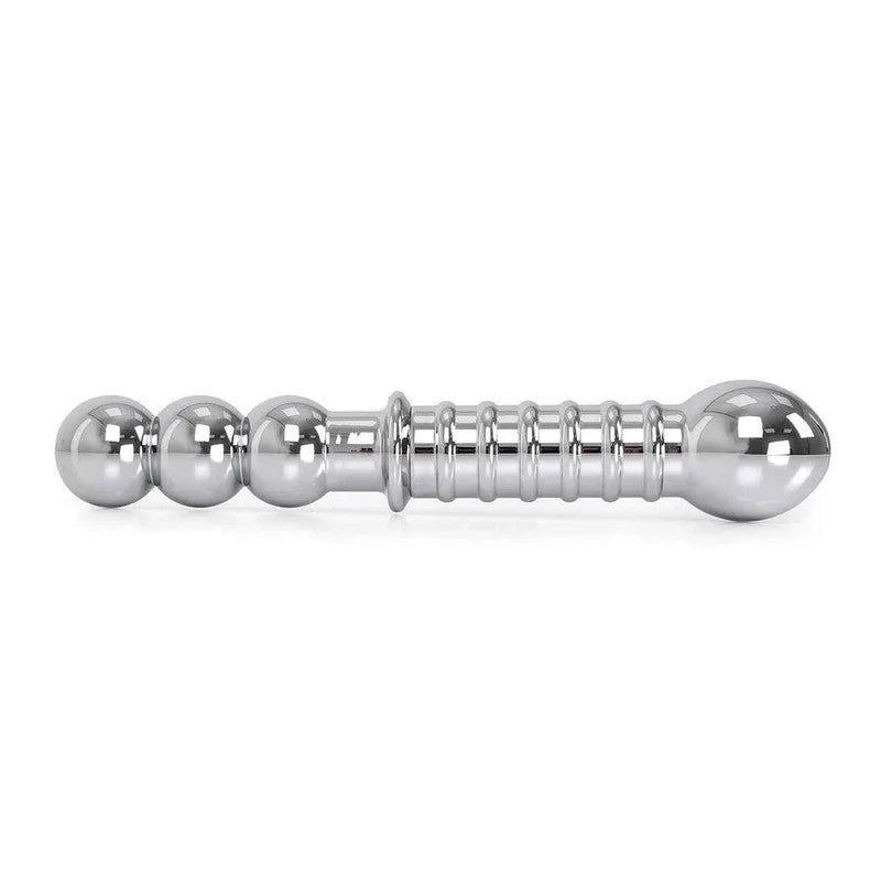 RibbedDouble-endedSteelDildo