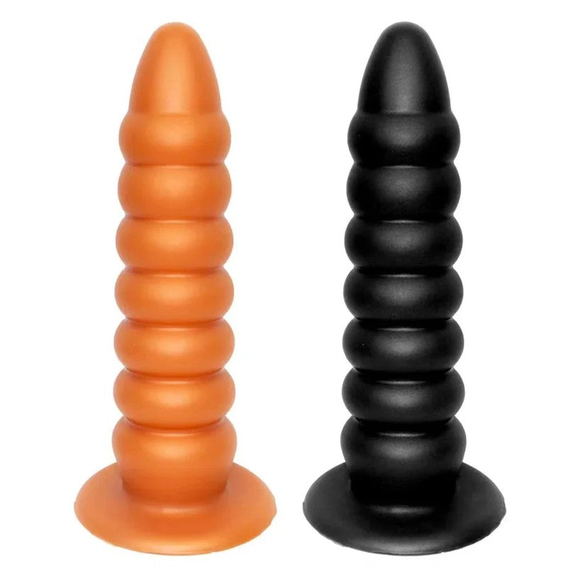 RiesigerAnaldildo-Buttplug–BigThreadsSilikondildosmitSaugnapf,freihändigesSpielen