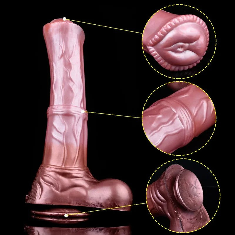 RiesigerPferdedildo-Buttplug–ExotischesTier-AnaldildoausSilikonmitSaugnapf,Sexspielzeug