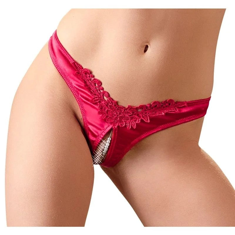 Riostring,PerlenketteimoffenenSchritt,rot