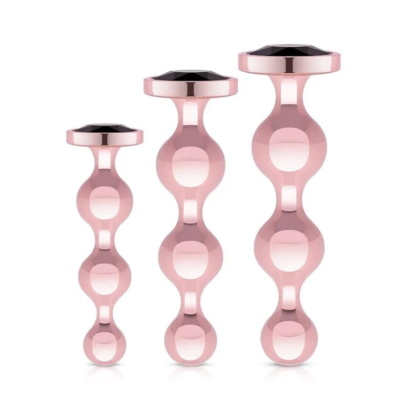 RosyGold–Metall-Buttplug-Set3Teile–Roségold