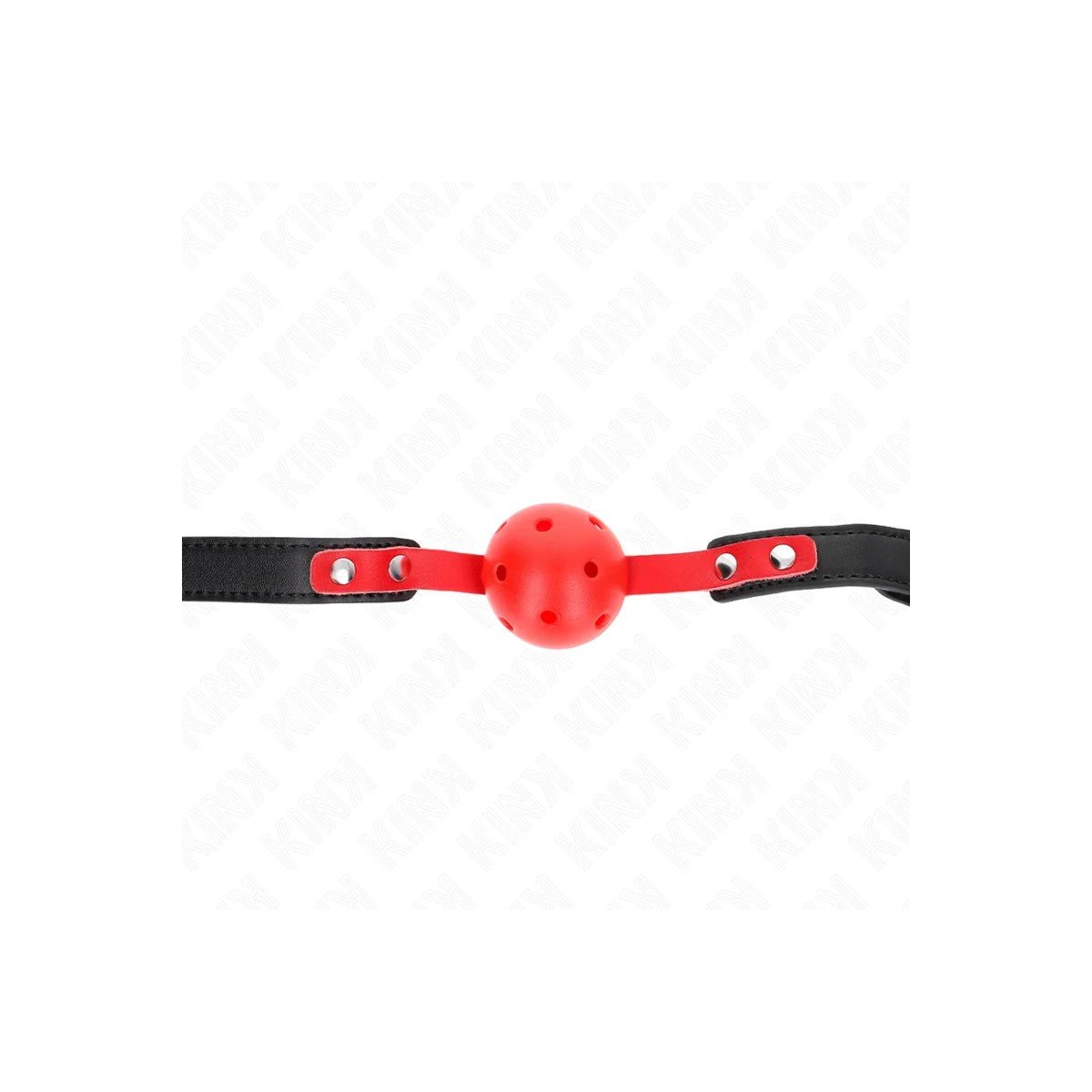 ROTERHOHLKUGEL,4CM,KNEBEL,SCHWARZERGURT60X2CM,VERSTELLBAR37-52CMVONKINKCOLLAR&GAG