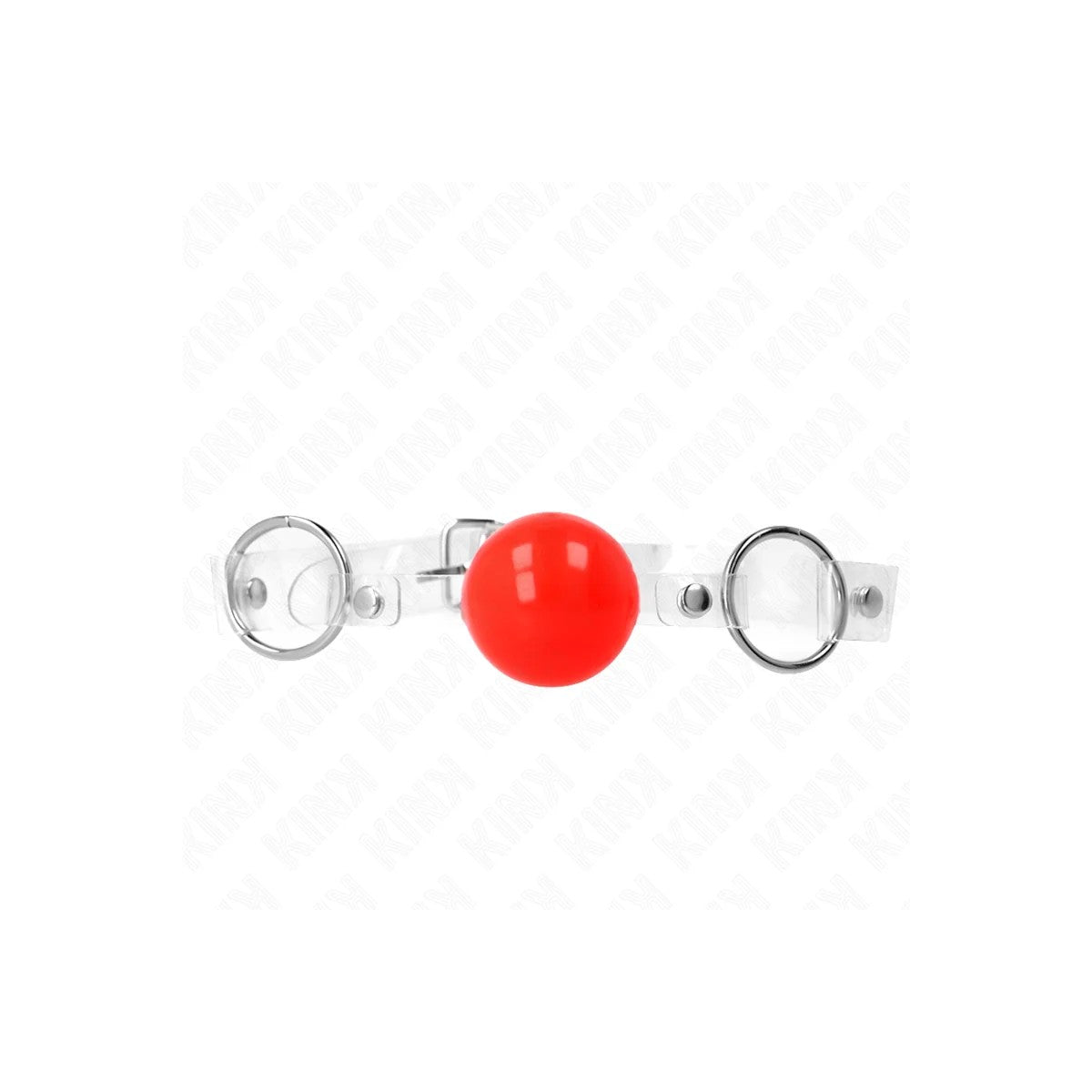 ROTERTRANSPARENTERPVC-BALL4CMKNEBELVERSTELLBARVONKINKCOLLAR&GAG