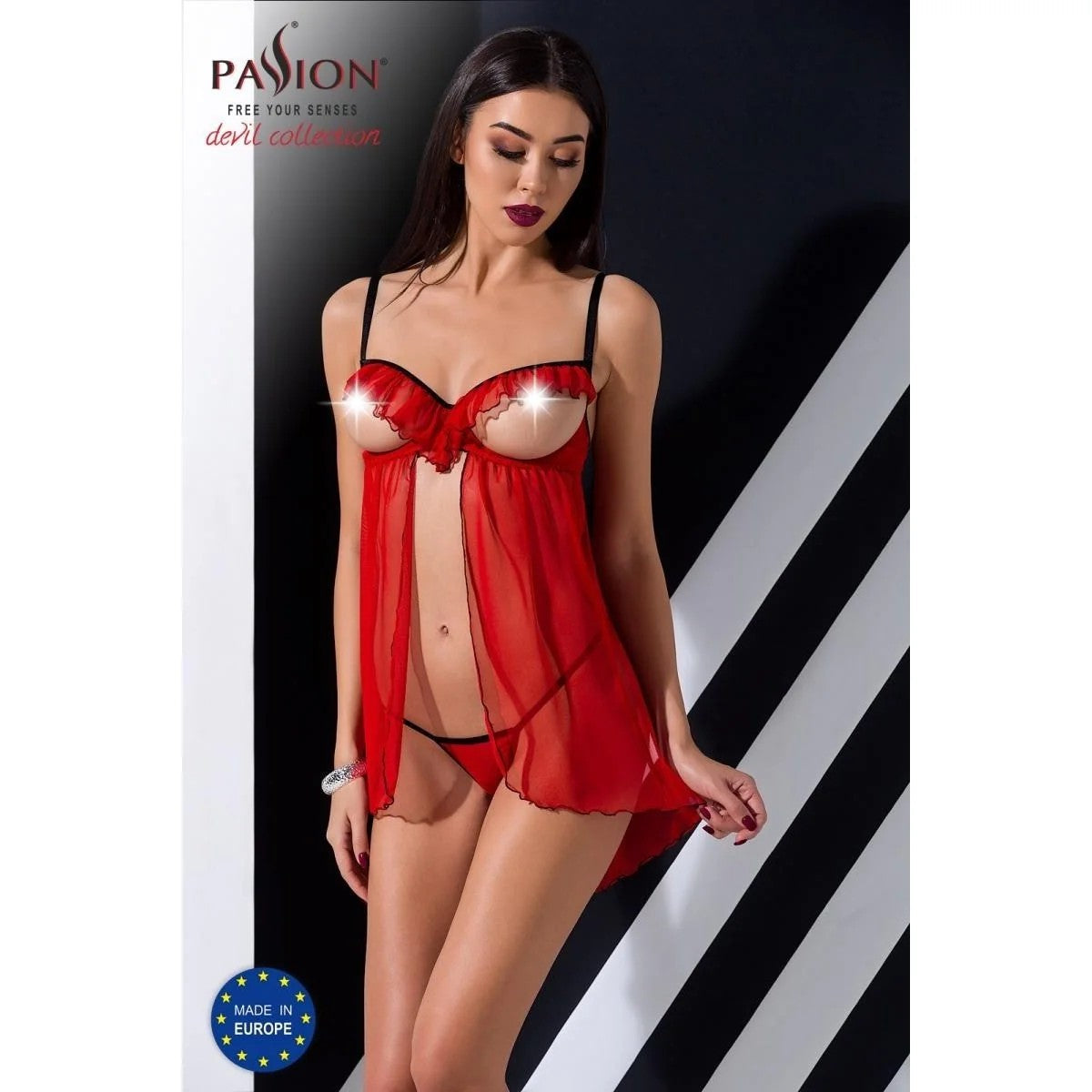 ROTESOUVERTCHEMISECHERRYVONPASSIONDEVILCOLLECTION