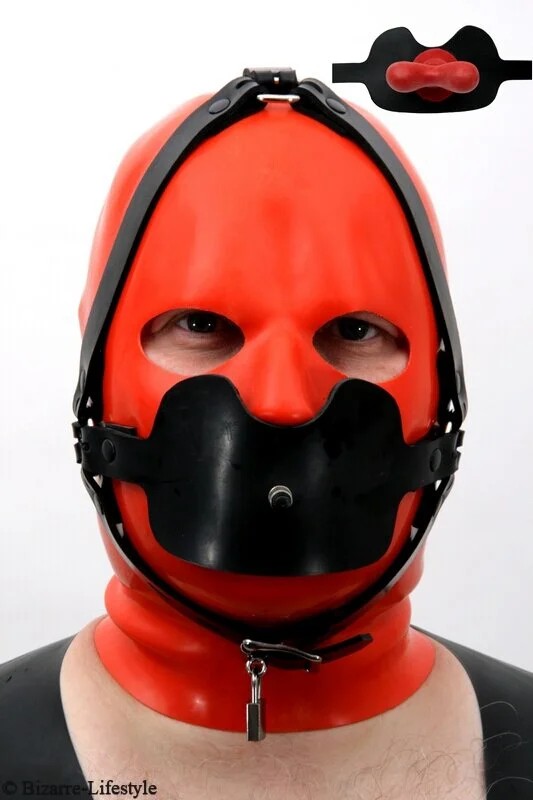 Rubberheadharnesswithinflatablebutterflygagandpressureball