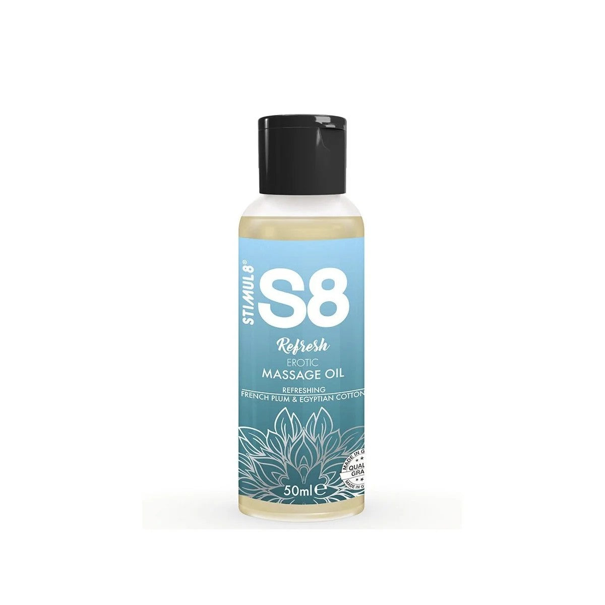 S8REFRESHEROTISCHESBAUMWOLLMASSAGEÖL50MLVONSTIMUL8