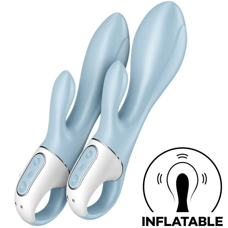SATISFYER–AIRPUMPBUNNY1AUFBLASBARERKANINCHENVIBRATORBLAU