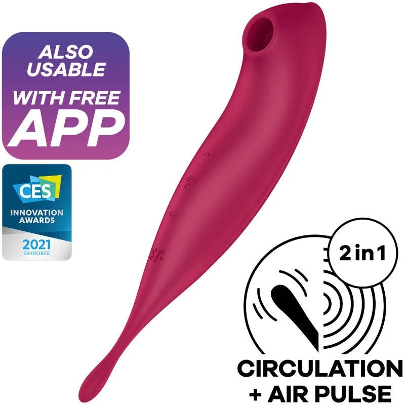 SATISFYER–TWIRLINGPRO+AIRPULSESTIMULATOR&VIBRATORAPPROT