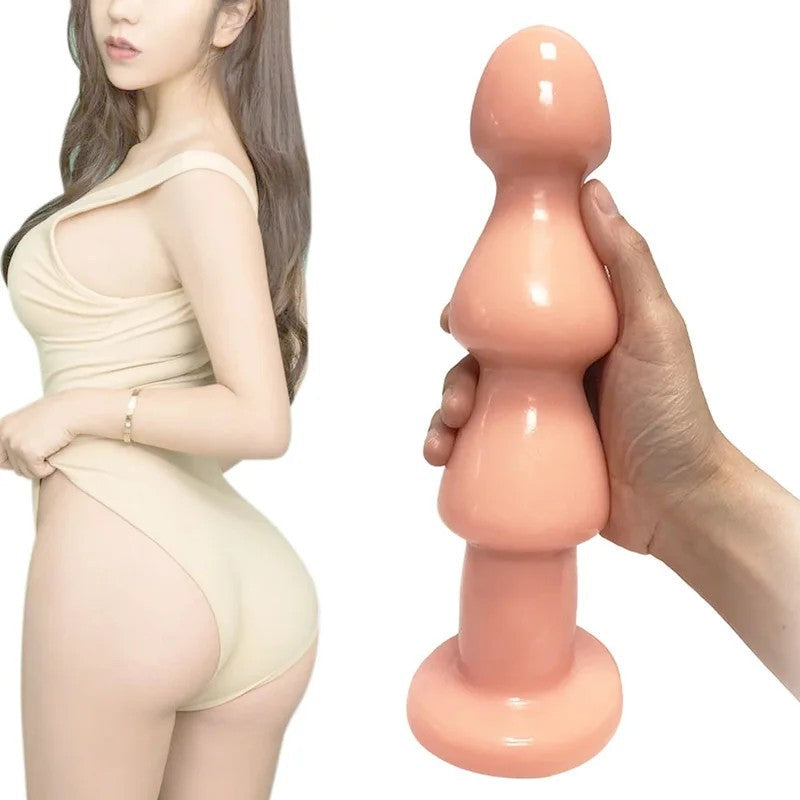 SchlankerAnaldildo-Buttplug–Silikon-Analperlen-Prostata-Massagestimulator