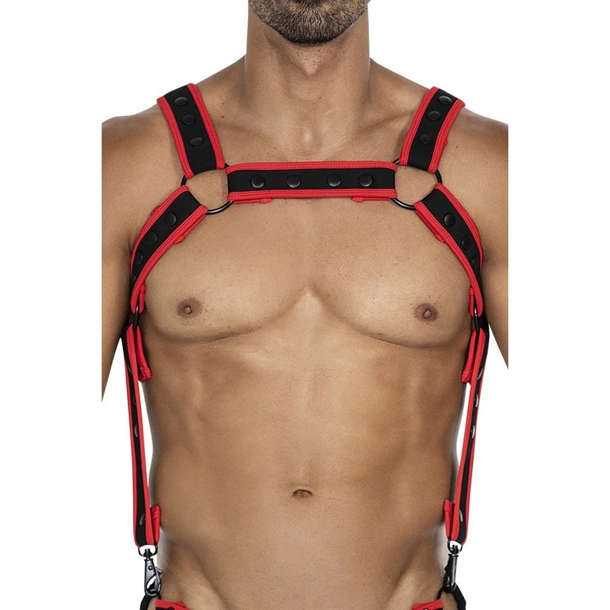 SCHWARZ/ROTERBRUST-HARNESS05VONCUT4MEN