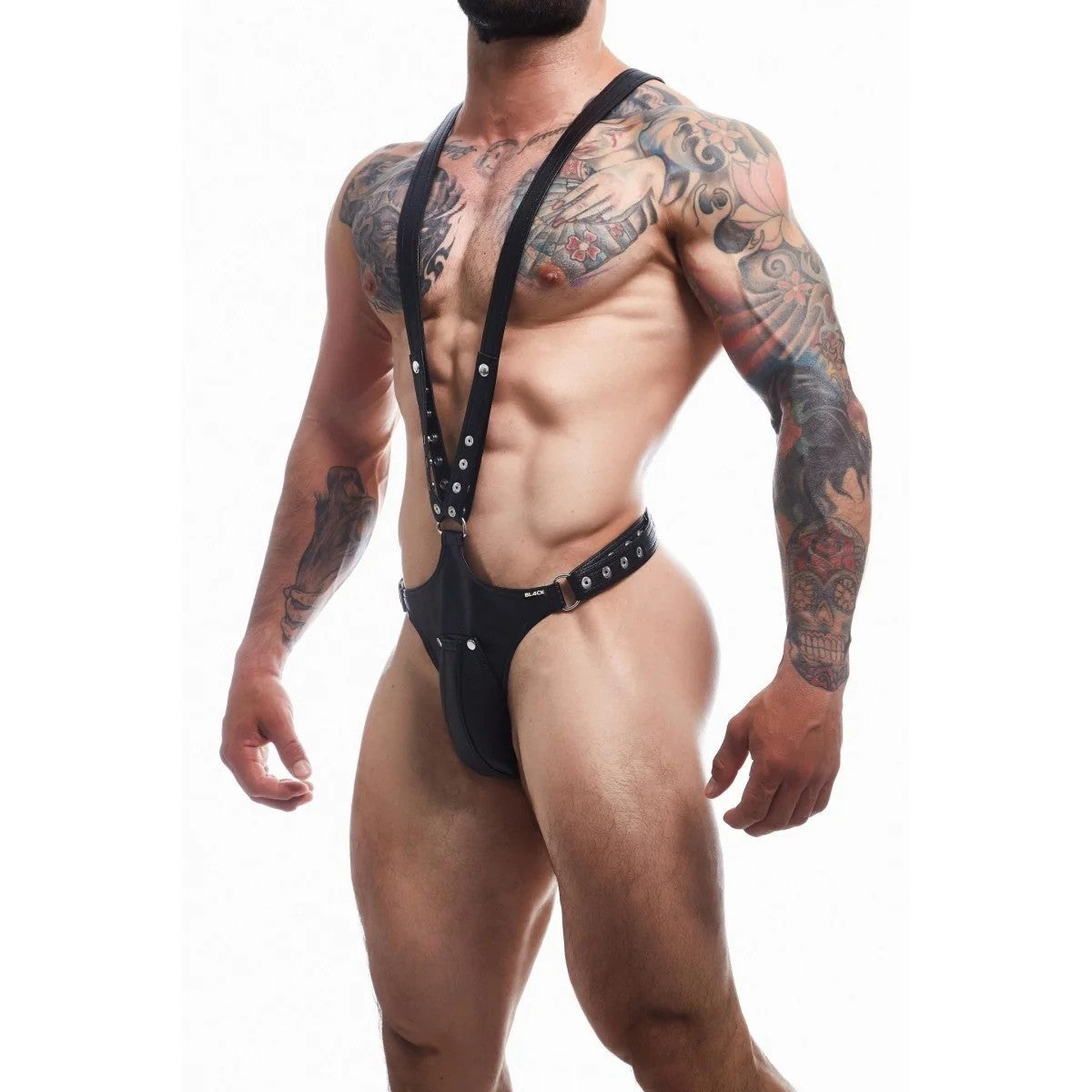 SCHWARZERDUNGEONBODY-HARNESSBL4CK07VONCUT4MEN