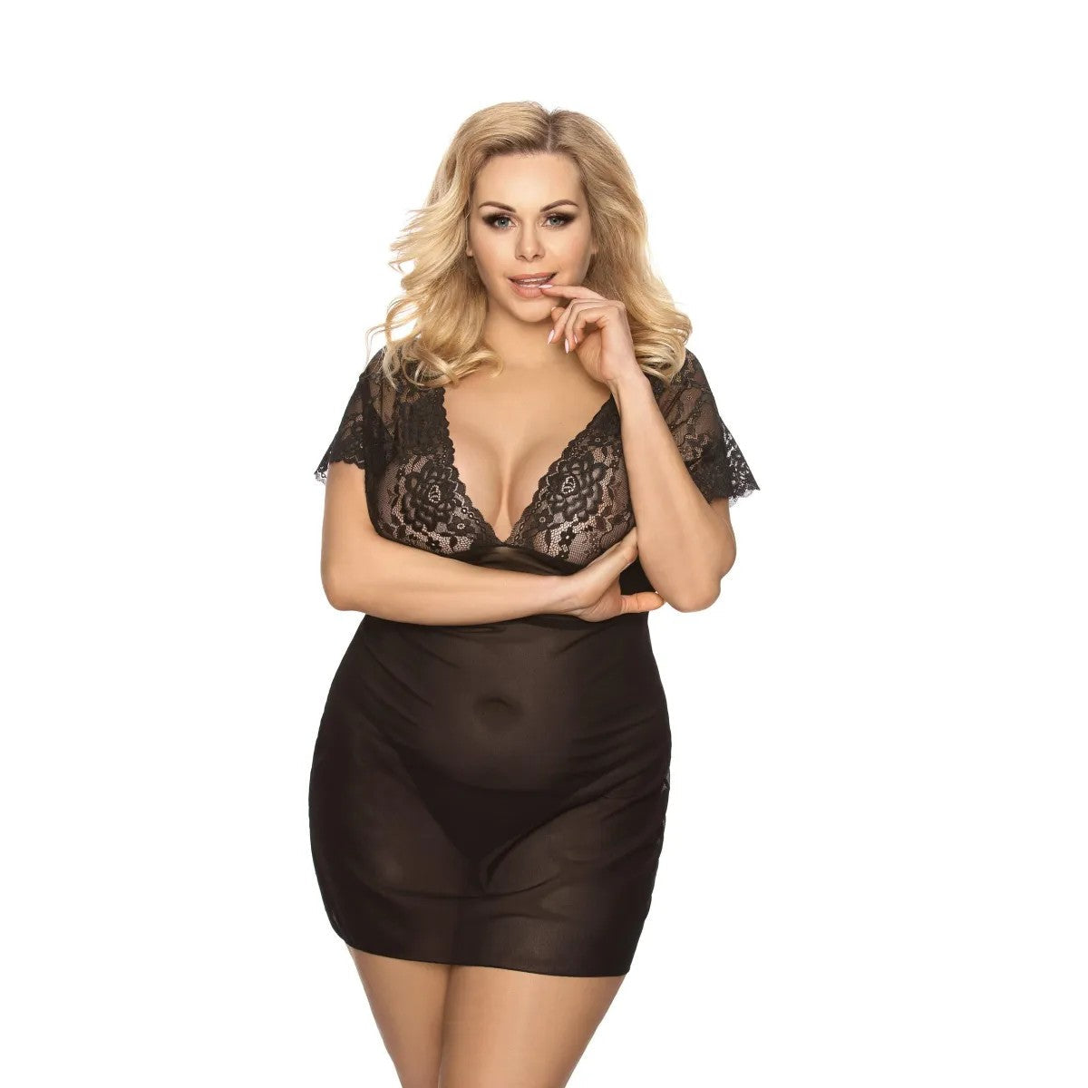 ♥SCHWARZESCHEMISEMARINAVONANAISAPPARELPLUSSIZE♥