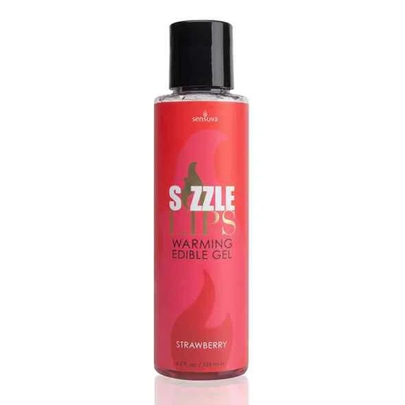 Sensuva–SizzleLipsWarmingEdibleGelStrawberry125ml