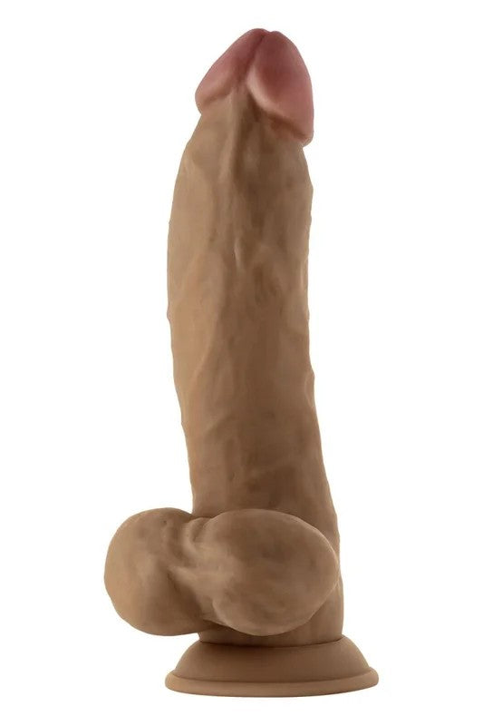 ShaftModelN9,5InchLiquidSiliconeDongWithBallsOak24,1cm
