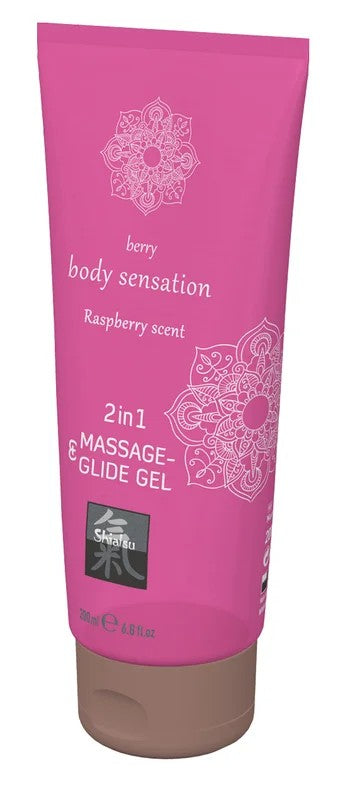 SHIATSUMassage-&GlideGel2in1Raspberry200ml