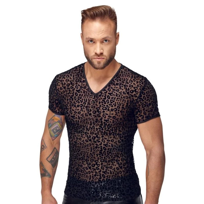 ShirtausfeinemPowernetmitLeo-Samtflockprint