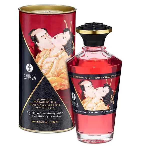 Shunga–AphrodisiacWarmingOilSparklingStrawberryWine100ml