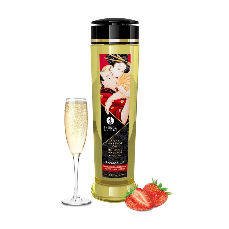 Shunga–ErotischduftendesMassageölErdbeere240ml