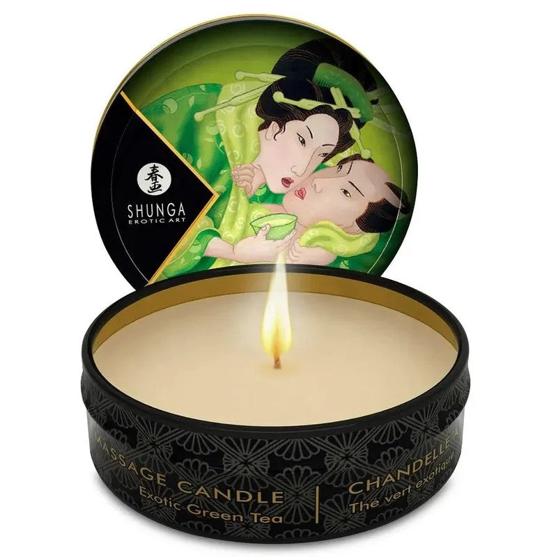 SHUNGA–MINICARESSBYCANDELIGHTMASSAGEKERZETGRÜN30ML