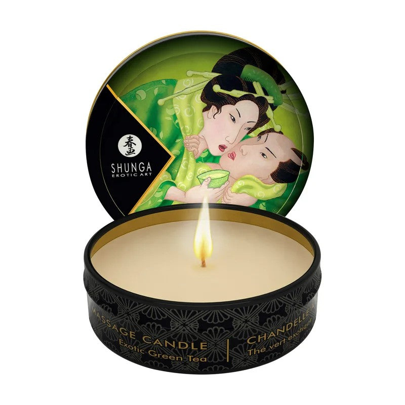 Shunga–MiniMassageCandleExoticGreenTea30ml