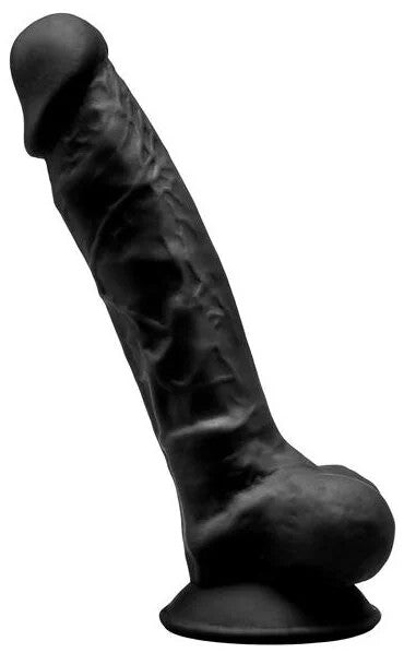 SILEXDDildoDualDensitySiliconeModel1Black17,5cm