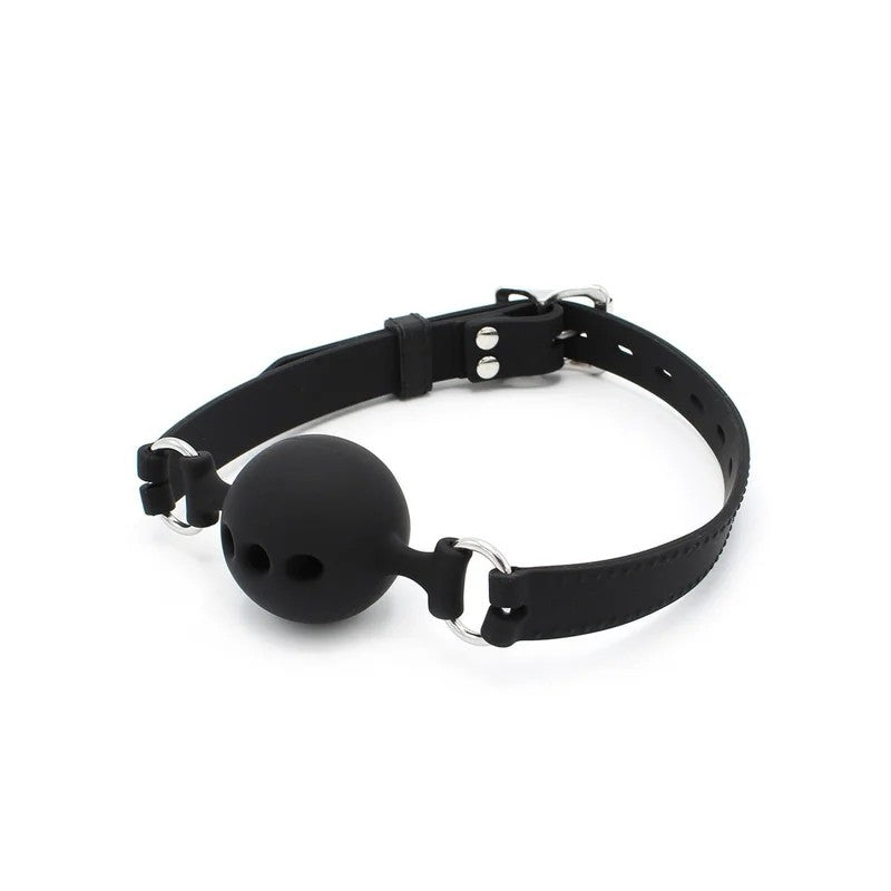 SiliconeBallGagwithHolesBlack
