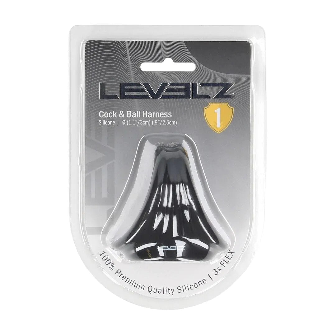SiliconeCockandBallHarness–Black