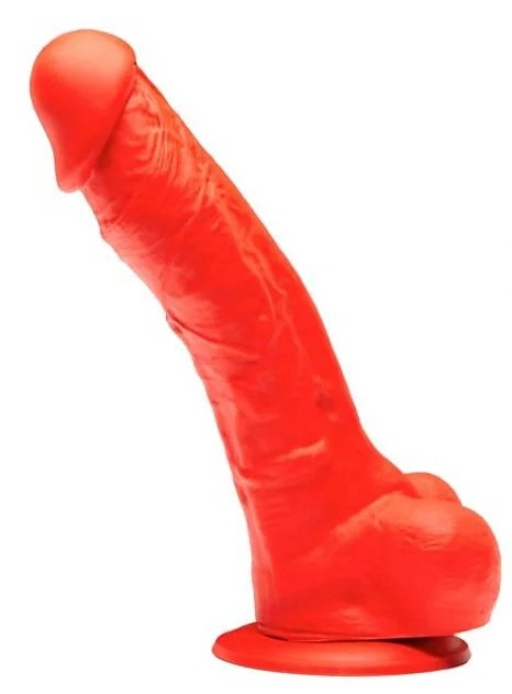 SiliconeDildoStretchN°319x4.8cmRed