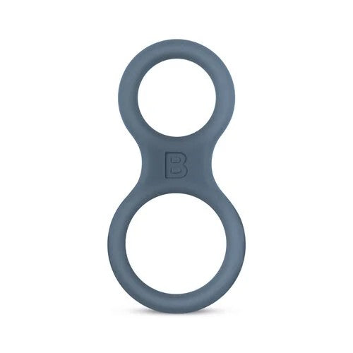 SiliconenCockringandBallstretcherGrey