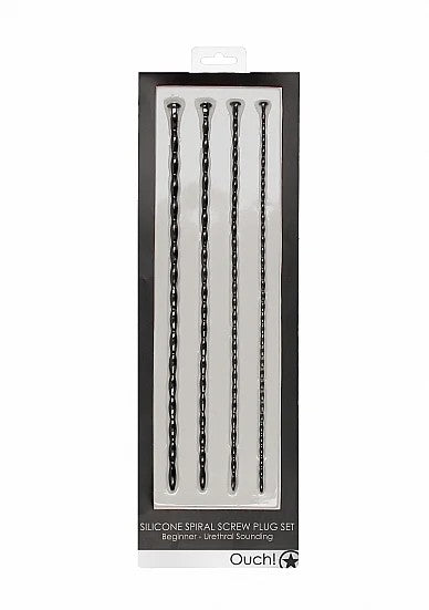 SiliconeSpiralScrewPlugSet–BeginnerUrethralSounding