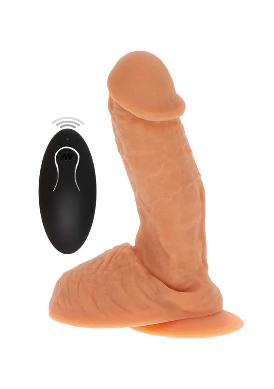 SiliconeVibratingDildoLightskintone